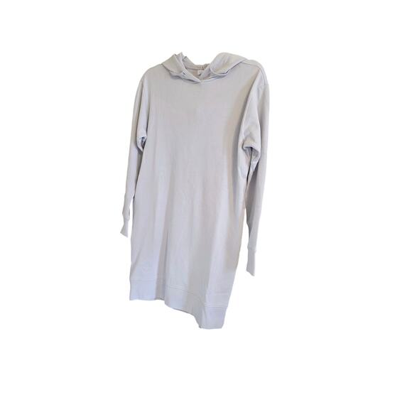 525 Born In Brklyn Hoodie Dress Silver Long Sleeve - Picture 1 of 2